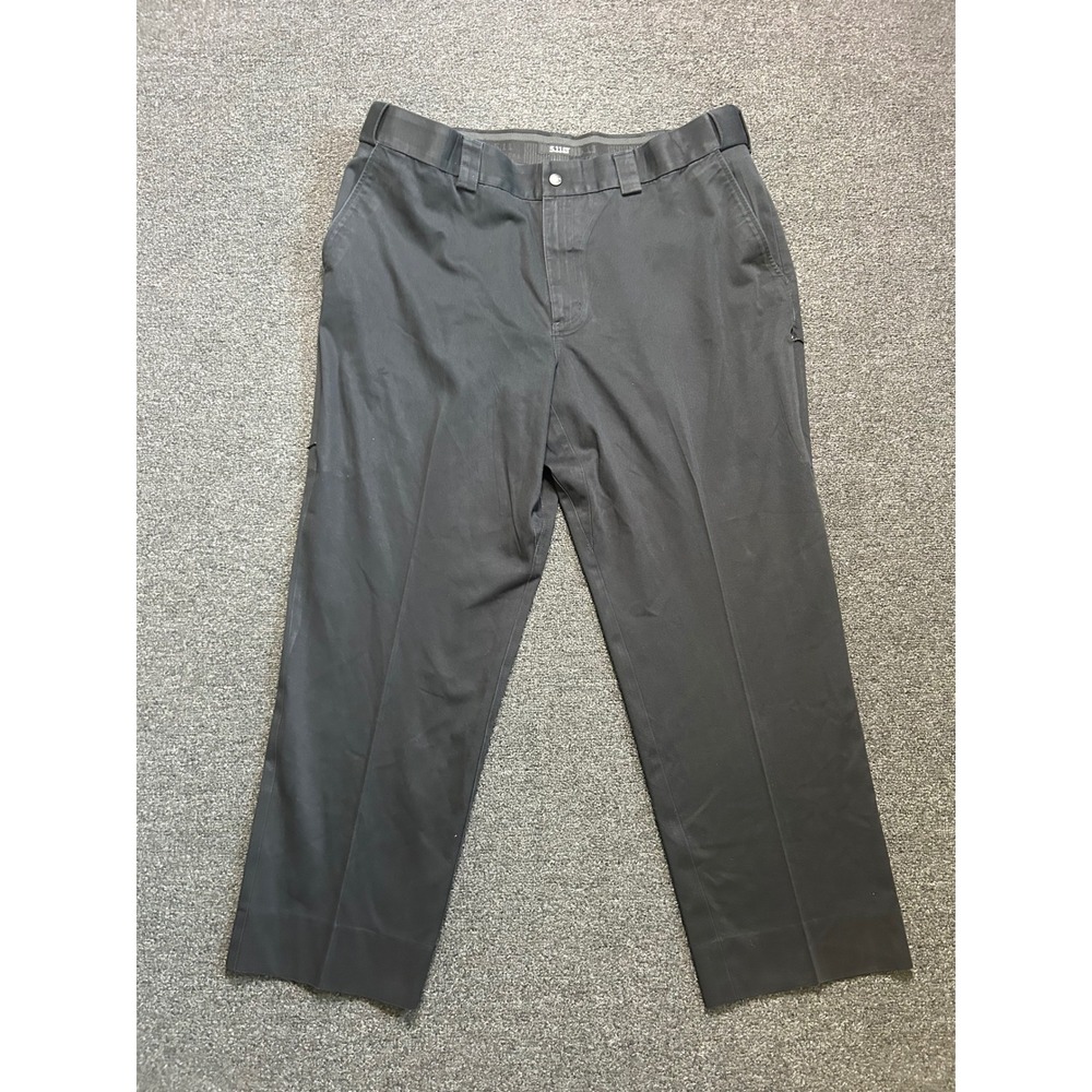 5.11 Tactical‎ Chino Pants Black Mens 44x30 Straight Leg Flat Front Workwear